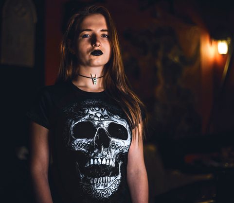 CELTIC SKULL TRIČKO ČB DÁMSKÉ