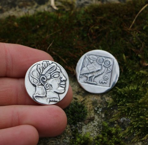 ATHÉNSKÁ TETRADRACHMA, STŘÍBRNÁ MINCE REPLIKA AG 925