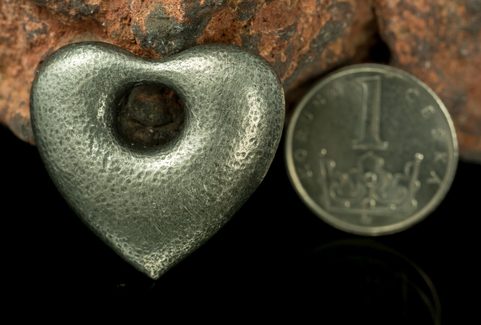 SRDCE, CÍNOVÝ PŘÍVĚŠEK, AMULET