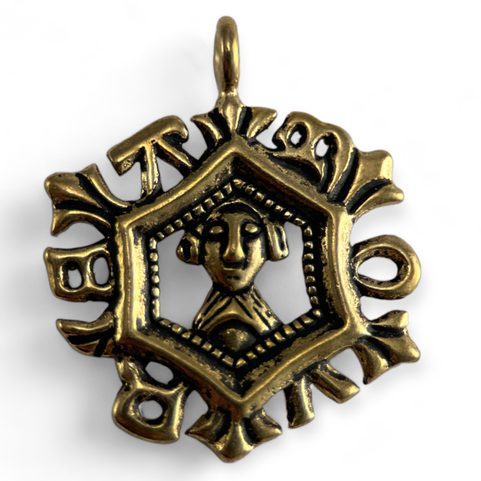 STŘEDOVĚKÝ AMULET LÁSKY - BRONZOVÝ PŘÍVĚSEK