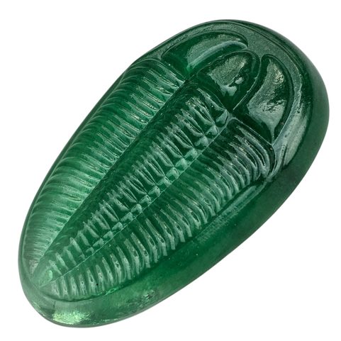 SKLENĚNÉ TĚŽÍTKO TRILOBIT, ZELENÁ