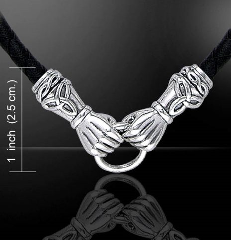RUCE CLADDAGH, STŘÍBRNÝ NÁHRDELNÍK PRO PŘIPNUTÍ TALISMANŮ, AG 925