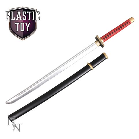 KATANA, ČERVENÁ 99 CM, PLASTOVÝ MEČ