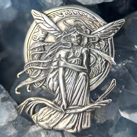 LUČNÍ VÍLA, ART NOUVEAU, STŘÍBRNÝ PŘÍVĚSEK, AG 925