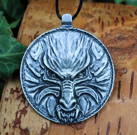 VLK - VELKÝ MEDAILON, VLČÍ TALISMAN, AMULET