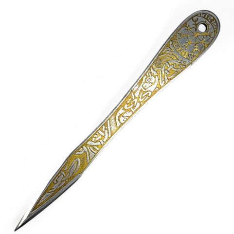 ARROW LEPTANÝ VRHACÍ NŮŽ VEGVÍSIR, GOLD EDITION - 1 KUS