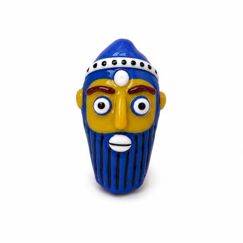 RADOTÍNSKÝ MODROVOUS SKLENĚNÝ FÉNICKÝ AMULET, INSPIRACE
