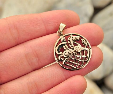 ODIN A SLEIPNIR, BRONZOVÝ AMULET