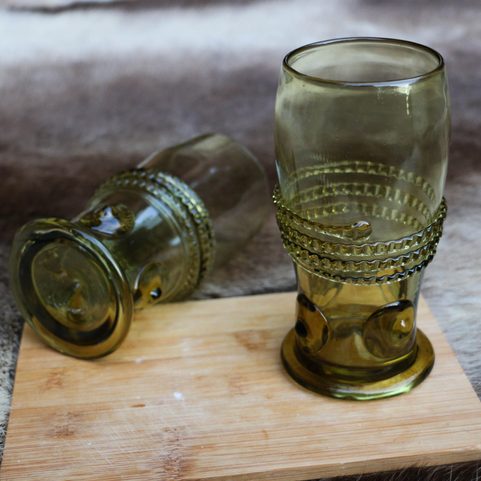 ARCADA, SKLENICE, ZELENÉ SKLO - SADA 2 KUSY 15 CM
