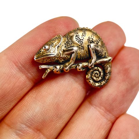 CHAMELEON, AMULET, BRONZ