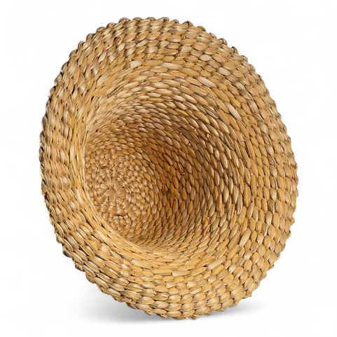 KLOBOUK STŘEDOVĚKÝ, RUČNĚ PLETENÝ Z OROBINCE, DLE MACIEJOWSKÉHO BIBLE