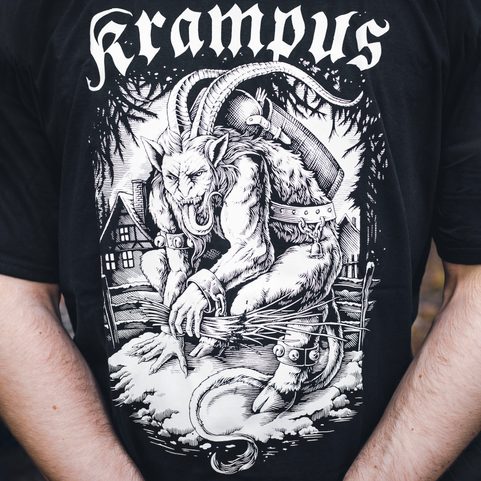 KRAMPUS PÁNSKÉ TRIČKO ČB