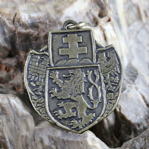 SDRUŽENÝ LEGIONÁŘSKÝ ZNAK, PŘÍVĚSEK, ZINEK, STAROMOSAZ