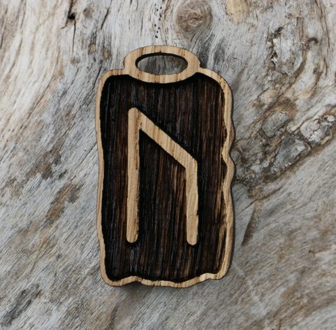 URUZ - RUNOVÝ AMULET DŘEVĚNÝ