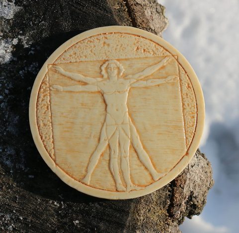 VITRUVIÁNSKÝ MUŽ, LEONARDO DA VINCI, MAGNET