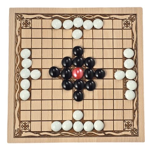 HNEFATAFL - VIKINSKÉ ŠACHY S HRACÍMI KAMENY - SKLO