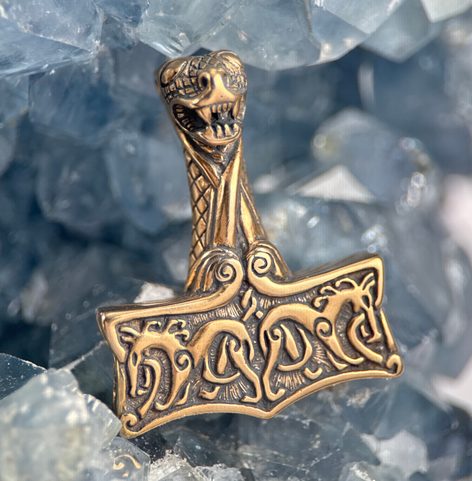 THOROVO KLADIVO, STYL OSEBERG, NORSKO, BRONZ