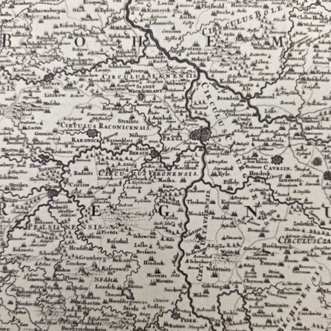 BOHEMIAE REGNUM, HISTORICKÁ MAPA ČESKÉHO KRÁLOVSTVÍ, RUČNÍ PAPÍR