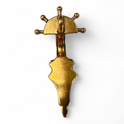 FIBULA - SLOVANSKÝ PŘÍVĚŠEK, ODLÉVANÝ GRANULOVANÝ A FILIGRÁNOVÝ ŠPERK, BRONZ