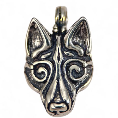 VLK FENRIR, STŘÍBRNÝ PŘÍVĚSEK, VIKINSKÝ VÝTVARNÝ STYL, AG 925 - 10 G, MENŠÍ