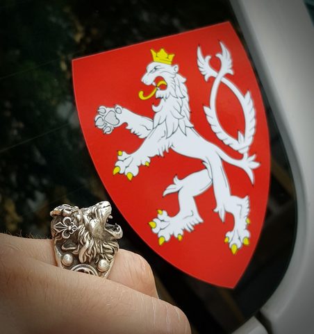 ČESKÝ LEV, SAMOLEPKA NA AUTO