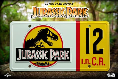 JURSKÝ PARK SPZ JURASSIC PARK REPLICA 1/1 DENNIS NEDRY LICENSE PLATE