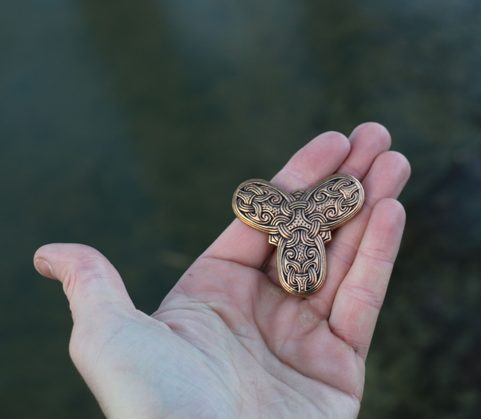 TROJLÍSTKOVÁ BROŽ, VIKINGSKÁ, BRONZ