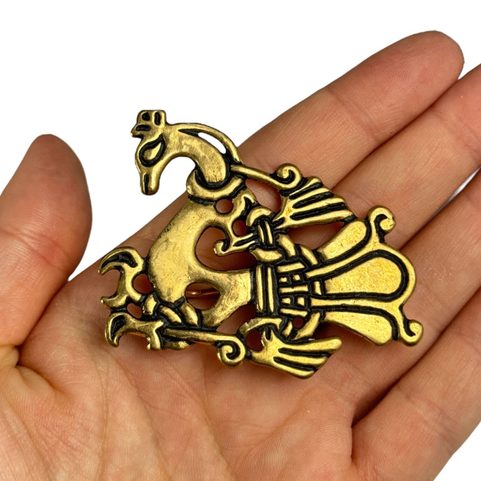 VIKINGSKÝ PÁV, BROŽ, TOFTEGÅRD, BRONZ