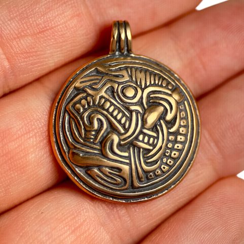 SLEIPNIR VIKINSKÝ KŮŇ, AMULET SKANDINÁVIE X.STOLETÍ, BRONZ