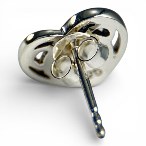 KELTSKÉ SRDCE, STŘÍBRNÉ NÁUŠNICE, PERLEŤ 925/1000