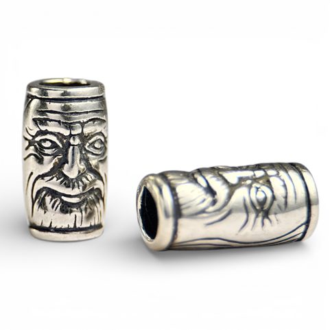 VIKING BEARD RING - STŘÍBRNÝ KORÁLEK DO VOUSŮ, GREYBEARD, AG 925