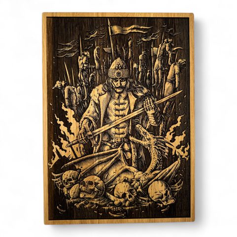 VLAD TAUPESH, NÁSTĚNNÁ DEKORACE, DŘEVO 32X46CM