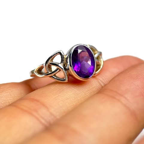 CELTIC KNOT, PRSTEN, AMETYST STŘÍBRO 925/1000