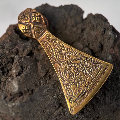 VIKINSKÁ SEKERA, MAMMEN, BRONZ