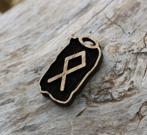 OTHILA, DŘEVĚNÝ AMULET - RUNA