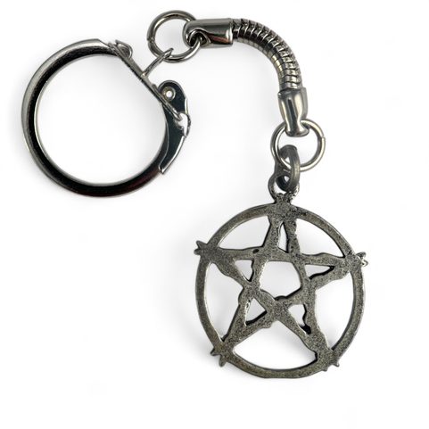 PENTAGRAM KLÍČENKA, ZINEK STAROSTŘÍBRO
