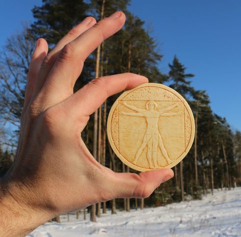 VITRUVIÁNSKÝ MUŽ, LEONARDO DA VINCI, MAGNET