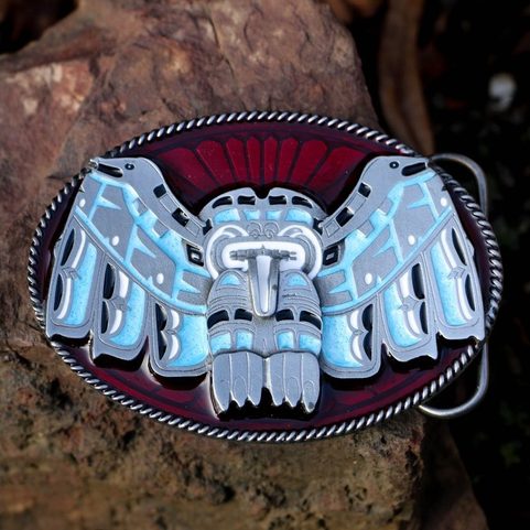 INDIÁNSKÝ TOTEM, SPONA NA OPASEK