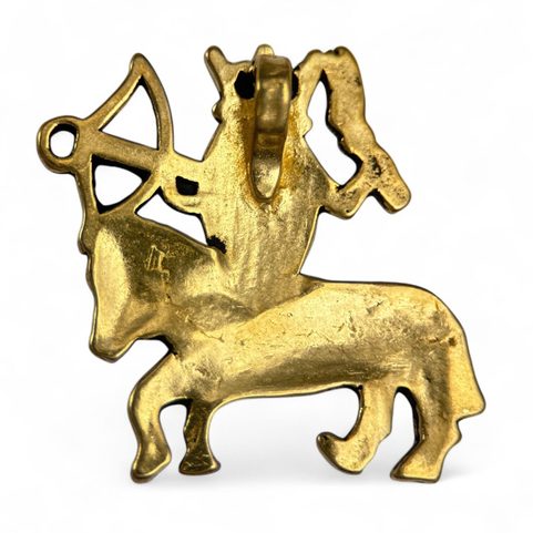 VULVA NA KONI, STŘEDOVĚKÁ POUTNICKÁ BROŽ, BRONZ