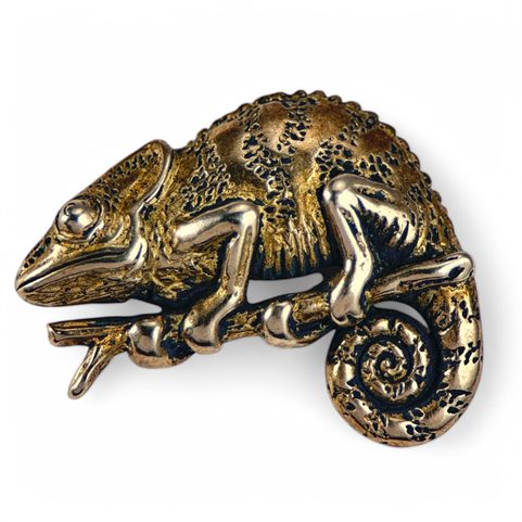 CHAMELEON, AMULET, BRONZ