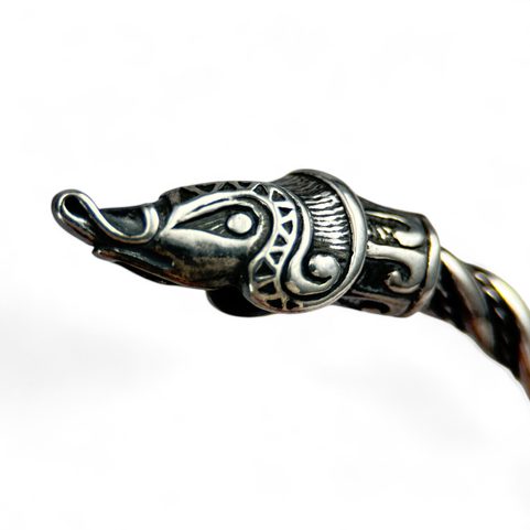 MIDGARDSORMR, VIKINGSKÝ STŘÍBRNÝ NÁRAMEK, AG 925