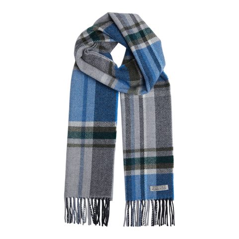 ŠÁLA IRSKÁ, FOXFORD BLUE AND GREY LAMBSWOOL SCARF