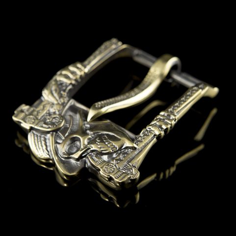 BRASS BELT BUCKLE: MOLFAR, THE CARPATHIAN WIZARD