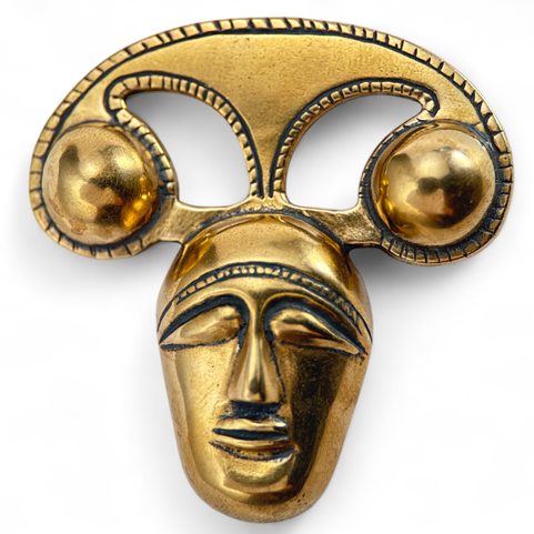 KELTSKÁ HLAVA, LATÉNSKÝ VÝTVARNÝ STYL, AMULET, BRONZ
