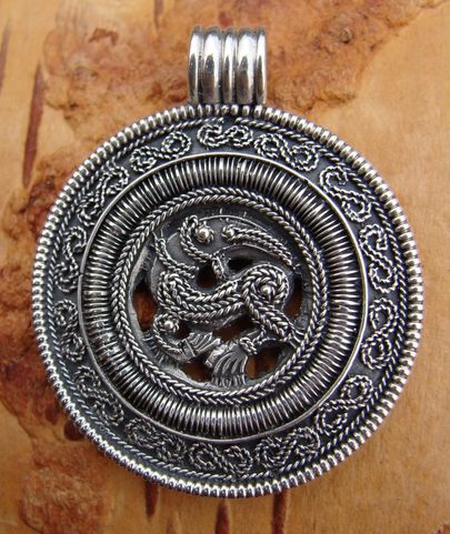 VIKINSKÝ DRAK, STŘÍBRNÝ PŘÍVĚSEK, AG 925, 14 G