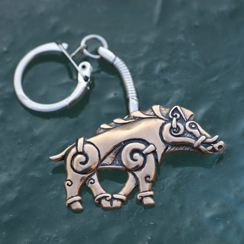 KELTSKÝ KANEC, BRONZ, KLÍČENKA