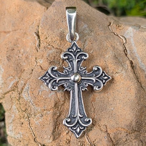 SILVER PENDANT, MUSKETEER CROSS, 925 STERLING SILVER