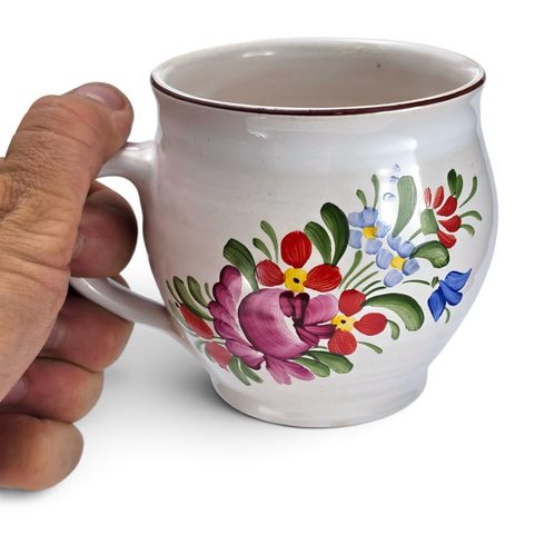 HANDPAINTED MUG, CZECH TRADITONAL CERAMICS