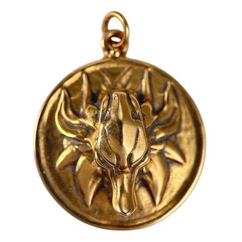 SLOVANSKÝ VLK AMULET, BRONZ