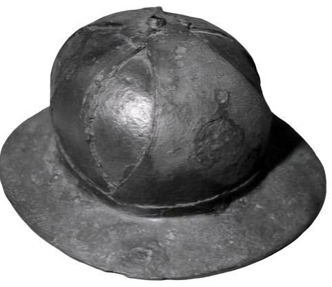 ŽELEZNÝ KLOBOUK, NÝTOVANÝ, STOCKHOLM 1300